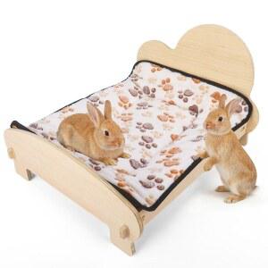 매트가 있는 토끼 고양이 20파운드 나무 위한 반려동물 19 16 작은 수면 햄스터 동물 강아지 침대 기니피그를 실내 미만의 침대 적합한 토끼 애완동물 DMNLP