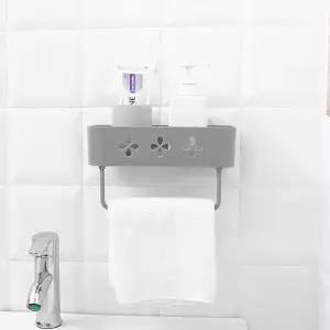 다정한생활 M 배수원활 물빠짐샤워선반 샤워실용 접착식타월거치대