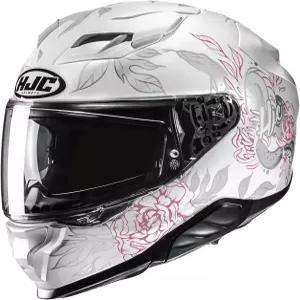 HJC F71 엘리자베스 풀페이스 모터사이클 헬멧 HJ-38 핀 잠금 실드 DOT 승인 MC8 소형
