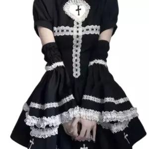 메이드 코스프레 성인 원피스 공주 할로윈 의상 수녀복 졸업사진