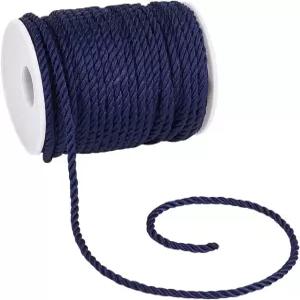 PH 팬더홀 3mm 32야드 블루 코드 트림 창문 나비 넥타이 공예 로프 장식용 졸업식 명예 램프쉐이드 의류