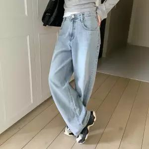 [하프클럽/다잇템]여자 워싱 아이스 하이웨스트 빅사이즈 데님