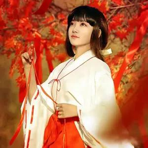 이누야샤 금강 코스프레 할로윈 의상 세트 졸업사진 무녀복