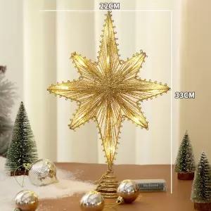 아우얼스룸 크리스마스 트리 탑 별 대형 직경 빛나는 장식품