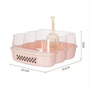 (마이브로) 파스텔 평판화장실(핑크)고양이배변 반려묘 모래통 변기