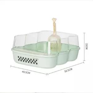 (마이브로) 파스텔 평판화장실(민트)고양이배변 반려묘 모래통 변기