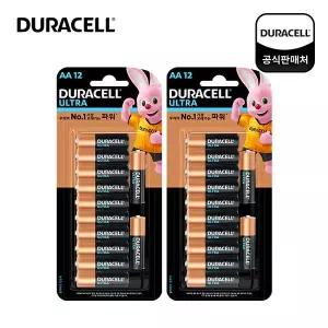 듀라셀 울트라 알카라인 건전지 AA 12개입 x 2개