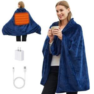 경기장용 휴대용 무선 온열 담요 야외용 충전식 USB 사무실 캠핑용 3가지 열 전기 58 u201Dx 38 u201D 배터