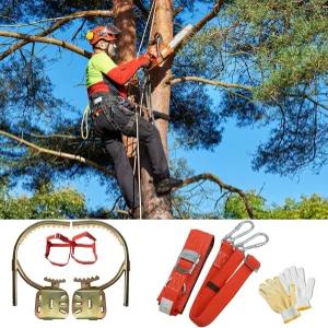 야외 모험 및 나무 작업을 위한 트리 클라이밍 스파이크 안전 스트랩이 있는 조절 가능한 장비 쉬운