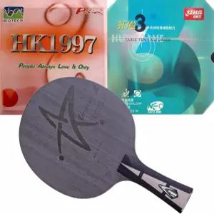 인헤 천왕성.2 U2 테니스 블레이드 DHS NEO 허리케인 3 및 팔리오 HK1997 여드름 스펀지 쉐이크핸드 롱핸들