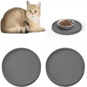 에어스파크 고양이 사료 매트 음식물 유출 방지를 위해 가장자리가 올라간 미끄럼 방지 방수 그릇 실리콘