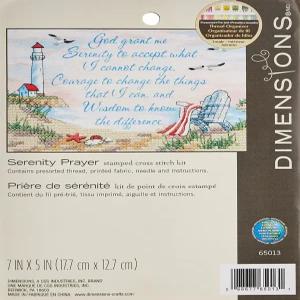 차원 평온 기도 스탬프 크로스 스티치 키트 7인치 x 5인치 멀티 컬러