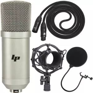 스튜디오 보컬 악기 팟캐스트 및 전문 녹음을 위한 LyxPro 콘덴서 마이크쇼크마운트 XLR 케이블 팝 필터