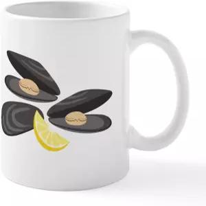 카페프레스 해산물 홍합 머그잔 11온스325ml 세라믹 커피