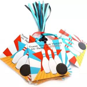 보이 볼링 감사합니다 애드리브 바이 낫 걸 키드 생일 엔터테인먼트 스포츠 파티 선물 태그 12개 세트