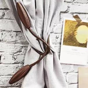 [하프클럽/셀러허브]커튼 핑크 자바라 타이 연출