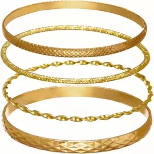 여성용 골드 실버 팔찌 세트 스태커블 보헤미안 뱅글 팩 다인 레이어드 주얼리 빈티지 기하학적 보호