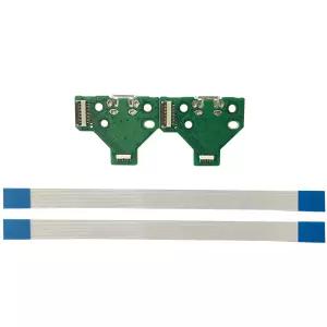 PS4 듀얼쇼크 4용 FainWan 2pcs JDS011 교체 충전 포트 어셈블리 12핀 플레이스테이션 DS4 컨트롤러용