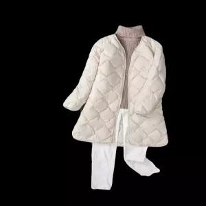 깔깔이롱패딩 브이넥 여자 재킷 보온 방수 가벼운 패딩