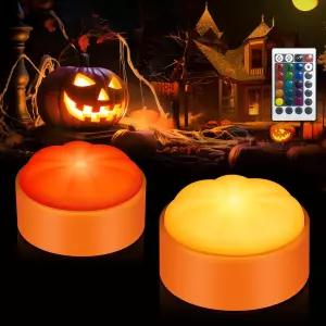 리모컨과 타이머가 장착된 카드림 할로윈 호박 조명 크리스마스 장식용 RGBW 색상 변경 배터리 작동