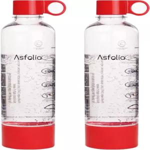 아스폴리아 소다 메이커 병 재사용 가능한 탄산음료 1L BPA 프리 페트병 2팩빨간색
