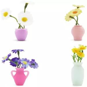 냉장고용 귀여운 자석 화분용 작은 식물 미니 꽃병 주방 냉장고 사무실 사물함 장식용 4