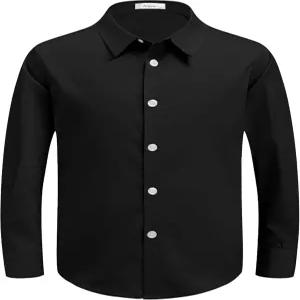 Arshiner 소년 긴팔 드레스 셔츠 버튼 다운 정장 교복 사이즈 512 년