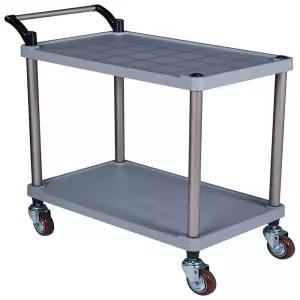 업소용 서빙카 플라스틱 2단 회색(소폭)바퀴 BN