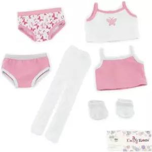 에밀리 로즈 18인치 인형 옷 - 6개 기본 속옷 세트 양말 및 타이츠 미국 소녀 인형과 호환되는 밸류 팩