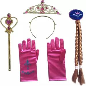 안나 플레이츠 완드 티아라 소녀 역할극을 위한 스푸니코스 공주 의상 액세서리.