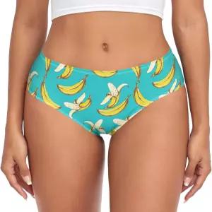 JHKKU 여성용 비스코스 프루트 망고 속옷 클래식 브 부드러운 통기성 비키니 힙스터 팬티