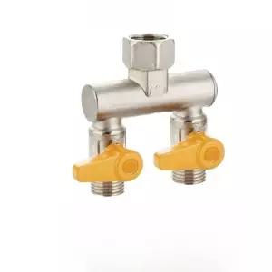 멀티 수도꼭지 분배기 밸브 2구 변환 커넥터 세탁실 호스 나사형 샤워기