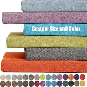 맞춤형 크기 벤치 쿠션 미끄럼 방지 바닥이 있는 실내 가구용 베이 윈도우 시트 야외 파티오용 방수 추가