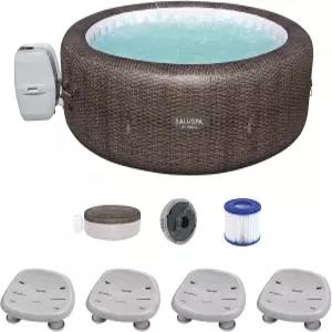 베스트웨이 콜먼 세인트 모리츠 에어젯 풍선 온수 욕조에너지센스 커버 포함 및 다리 조절이 가능한