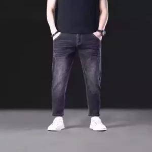 바지 남자 배기핏 추구부 데님팬츠 고판 스키니진 분 9부 DUCHI3