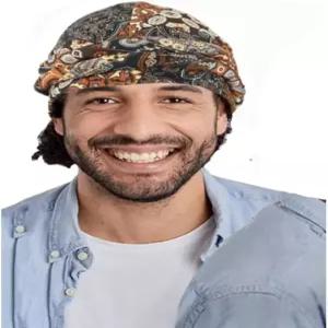 남성용 두유헤트 터번 빈티지 트위스트 듀라그 헤드 랩 새틴 안감 헤일로 터번과 태슬 웨이브 땋기