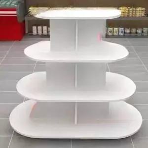 원형 진열대 선반 라탄 우드 진열 진열장 중앙 아크릴 행사대 디스플레이