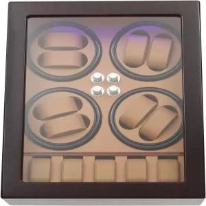 자동 시계 와인더 디스플레이 박스 와인더와 사일런트 모터 기계식 쉐이커가 장착된 8 감기 위치 + 5 보관