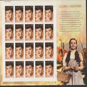 USPS 주디 갈랜드 19221969 할리우드의 전설 시리즈 12위 20장 39센트 우표 2006 스콧 4077