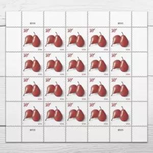 미국 우체국 배 우표 10센트 20장 빨간색 스콧 5178