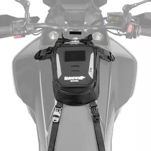 라이노워크 모터사이클 연료 탱크백 휴대폰 포켓이 있는 허벅지 가방 다리 허리 가슴 파우치 2.4L 백팩