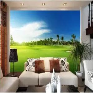 YhLHDzbb 선샤인 메도우 3D 벽 벽화 하늘 구름 벗겨짐 및 막대 벽지 탈착식 포스터 스티커 침실 거실