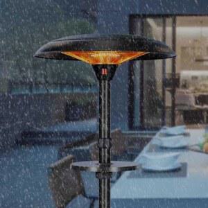 전기야외히터 우산형 삿갓형 반사식 실외 2000W 수직형 둥근 전기 스테인리스 업소용