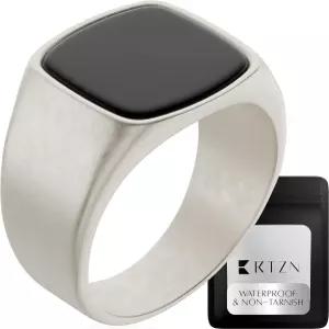 RTZN 남성용 시그넷 반지 프리미엄 산화 스톤 블랙 오닉스 라피스 라줄리 터쿼이즈 100 방수 및 변색되지