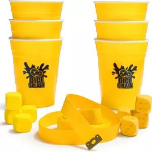 주사위 스플래시 ？ 경쟁 풀 게임 2？4인용 컵과 20피트 디바이더가 포함된 오버사이즈 플로팅 세트 파티