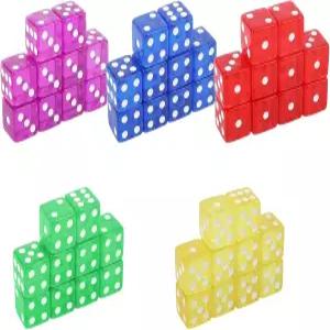 야체 텐지 파클 분코 DND RPG 테이블 보드 게임 또는 수학 교육용 D6 육면체 주사위 세트 컬러 카지노