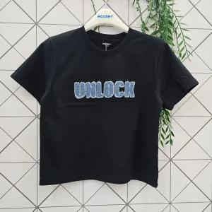 [에꼴리에]에꼴리에 주니어 3부 데님 아플리케 크롭티 26B1461_GN_GN