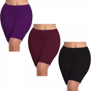 클린코트 여성용 코튼 보이 숏 속옷 복서 반바지 러닝 바이크 요가 통기성 팬티 3팩