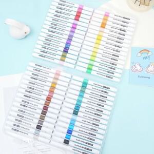 페인팅 아크릴 마커 방수 드로잉 다색 브러시 펜 세트 그래피티 DIY 공예 12 색 24 36 48/60 색