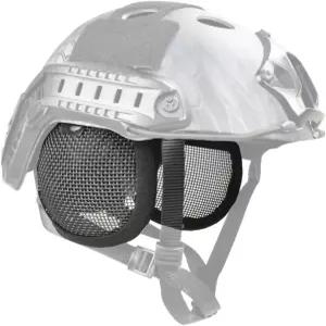 빠른 헬멧을 위한 귀 보호 기능이 있는 JFFCESTORE 전술 에어소프트 밀리터리 페인트볼 금속 메쉬 측면